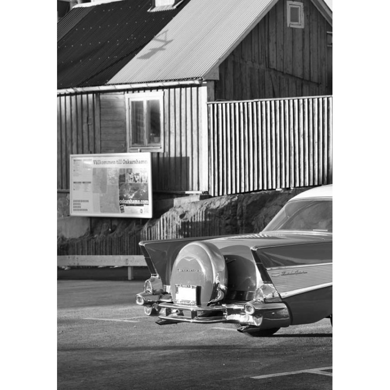 Svartvit tavla från Oskarshamn - Spoca + Klas