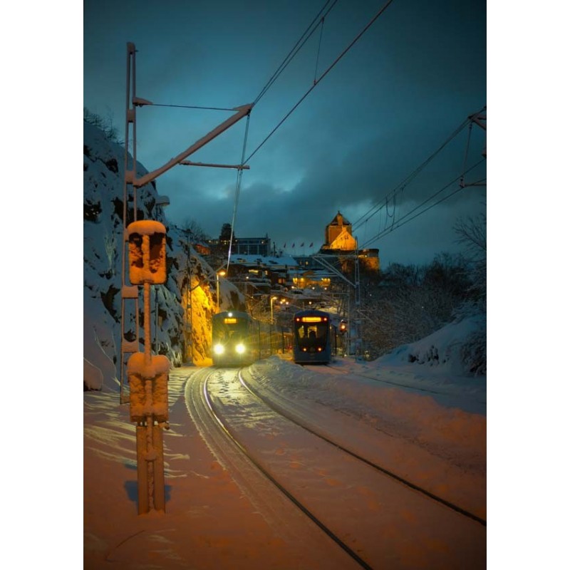Tåg i fotokonst av Spoca + Klas