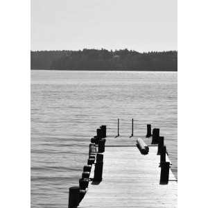 Wooden jetty poster | Fototavla i svartvitt  - Spoca